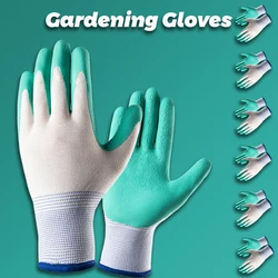 Gardening Gloves for Women Ladies, 6 Pairs Breathable Latex Coated Yard Garden Gloves Outdoor Protective with Grip for Most Teal