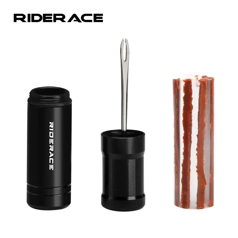 

RIDERACE Bicycle Tire Repair Tool Kit Mountain Bike Tubeless Tyre Puncture Sealant Rubber Stripe Drill Set MTB Road Cycling