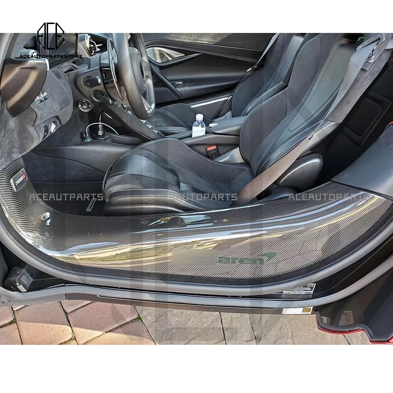 

McLaren 720s Dry Carbon Fiber Welcome pedal Door Sills fit for 720s High Quality Welcome Pedal Car Trim Decoration Accessories