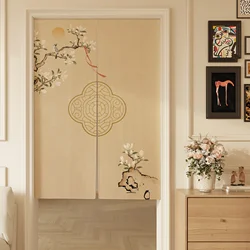 Decorative Cloud Pattern Japanese Shoji Screen Door Curtain | Machine Washable, Silk Weave, No Lining