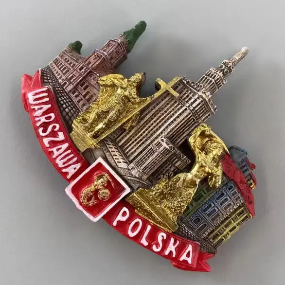 Europe Poland 3D Fridge Magnets Tourism Souvenir Refrigerator Magnets Sticker Collection Handicraft Decoration Articles