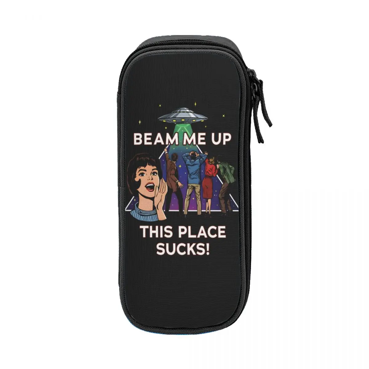 

Beam Me Up This Place Sucks Pencil Cases Pencil Pouch Pen Holder for Student Large Storage Pencil Bags Office Gifts Stationery