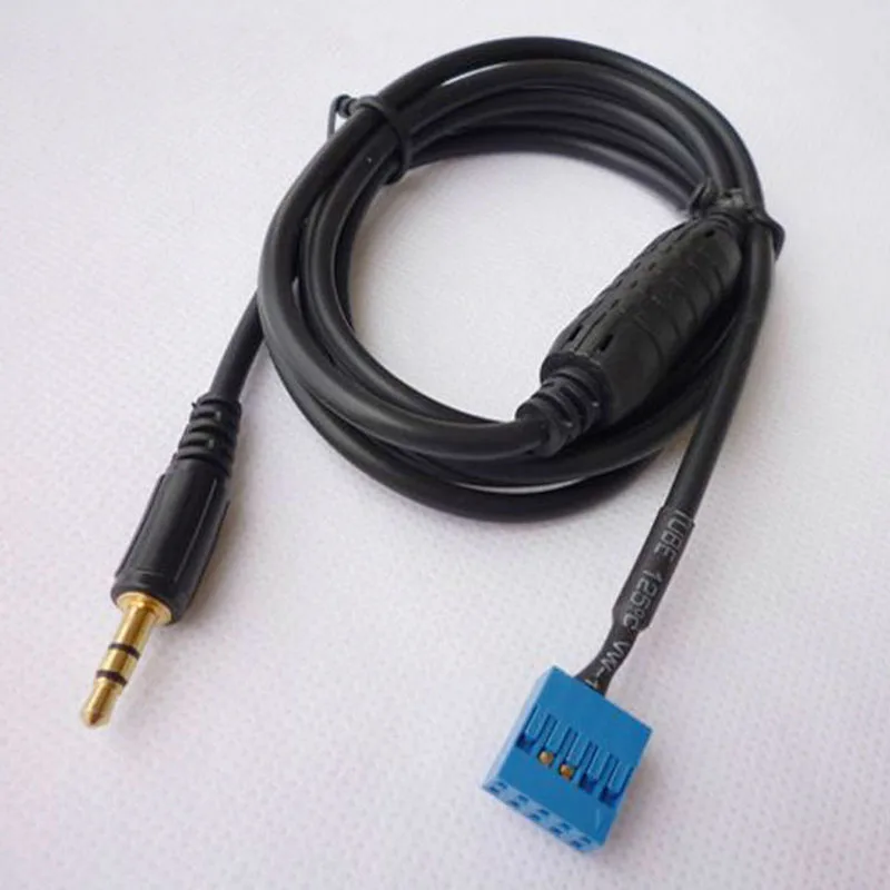 10Pin Car AUX Input Mode Cable 3.5mm Male Input Interface Input Adapter Auxiliary Cable For BMW E46 323i 325Ci 330Ci 98-06