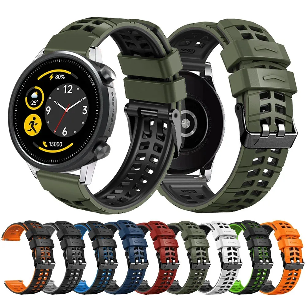 

22mm Soft Breathable Silicone Strap for Mibro A1 Sports Watch Band Correa for Mibro A1 Accessories