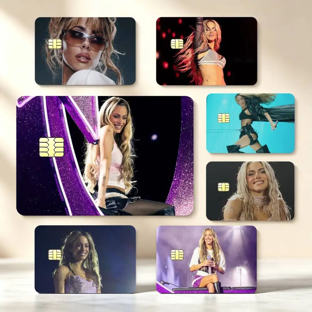 P-Popular Argentine P-Pop Star Tini Stoessel High‑Def Game Chip Decals Credit Card Tiny Waterproof Vinyl Decor Practical Present