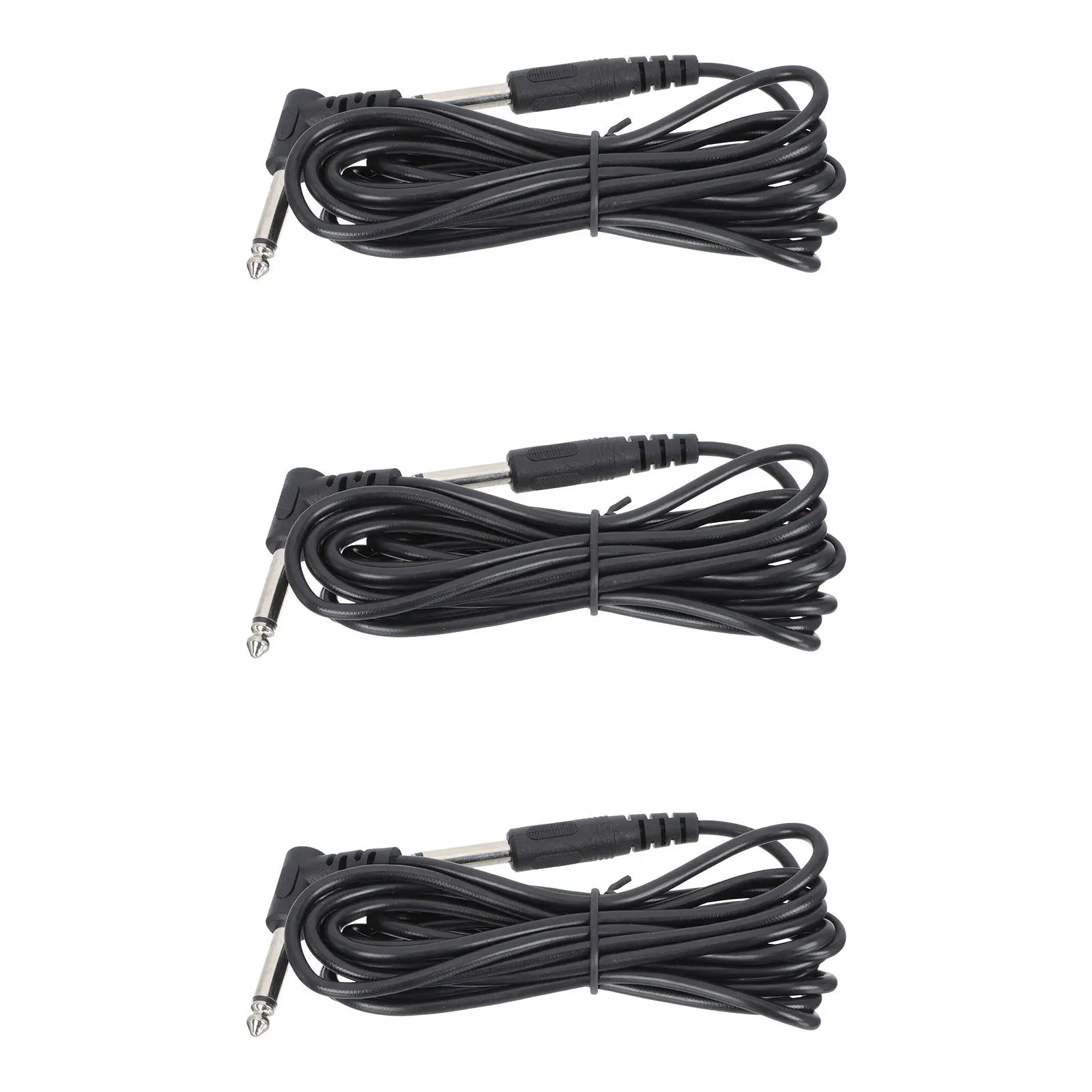 3Pcs Audio Cable Professional Guitar Connection Cable Speaker Connection Wire Electric Guitar Accessory High Durability