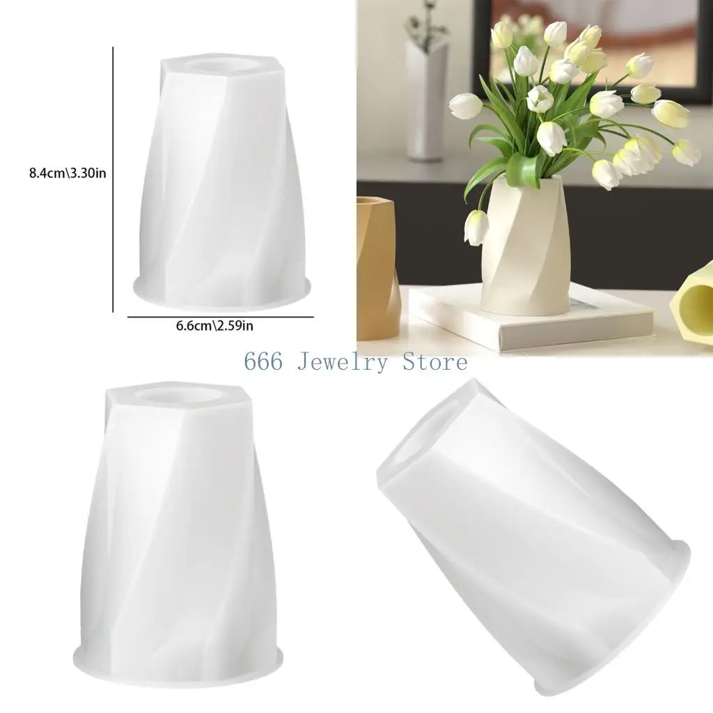 

F2TD Silicone Mould For DIY Spirals Vase Great For Jewelry Storage Decoration