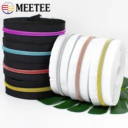 Meetee 3# 5# Nylon Zippers for Bag Purse Plastic Coil Zip Tape Universal Zipper Repair Kit DIY Clothes Sewing Accessories