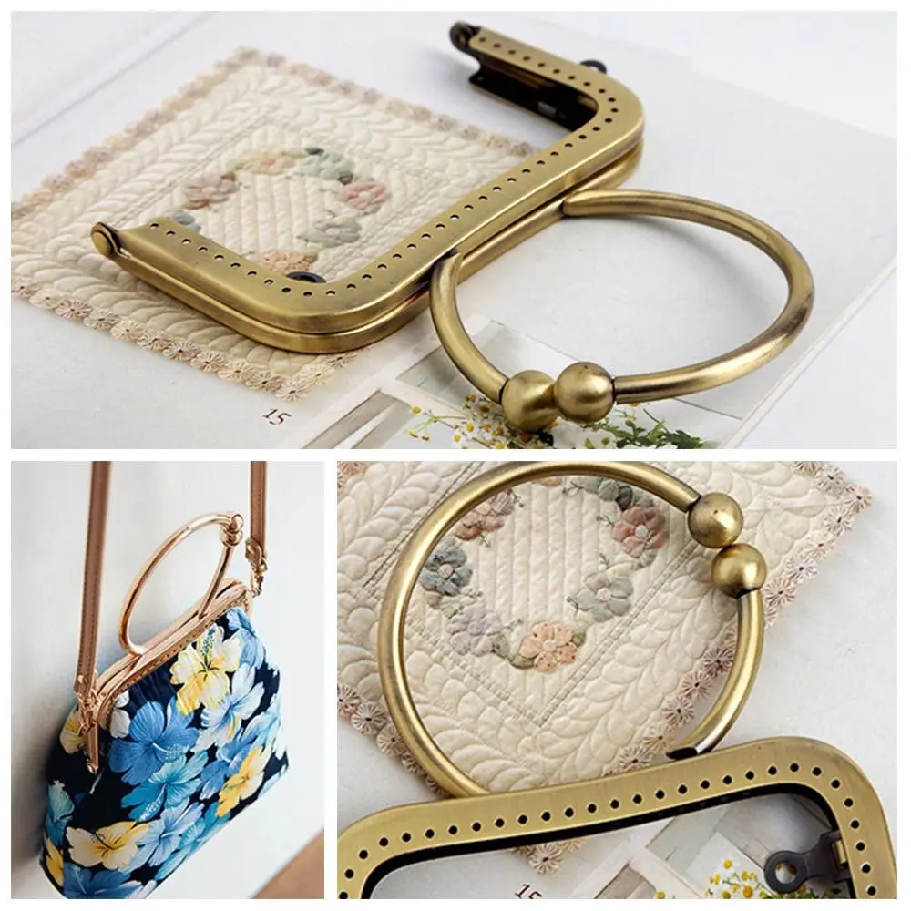 มินิโลหะกรอบ Kiss Clasp กระเป๋าฮาร์ดแวร์ Vintage กระเป๋า Clasp กรอบกระเป๋า Kiss Clasp ล็อคกระเป๋าอุปกรณ์เสริม DIY Craft