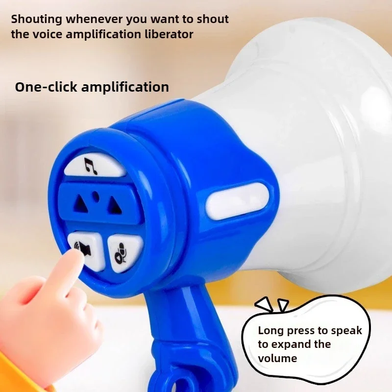 Mini Megaphone with Recording Function Portable Loudspeaker Toy Keychain Funny Novelty Gift for Parties Events Decompression - view 3