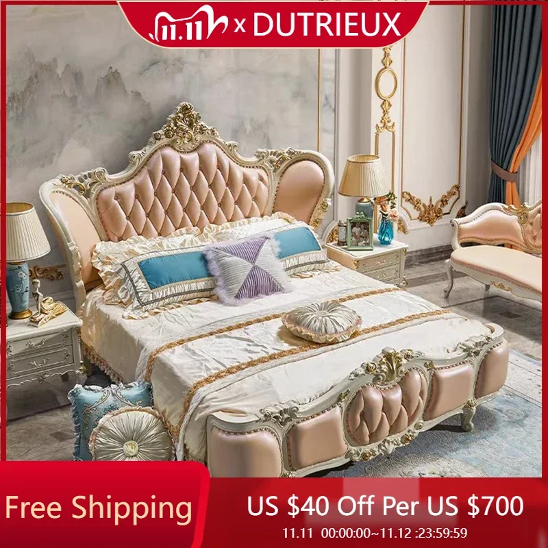 

Safe Princess Bed Comfortable Sun Beauty Modern Double Bedroom Frame King Size Luxury Castle Bed Full Cama Office Furniture