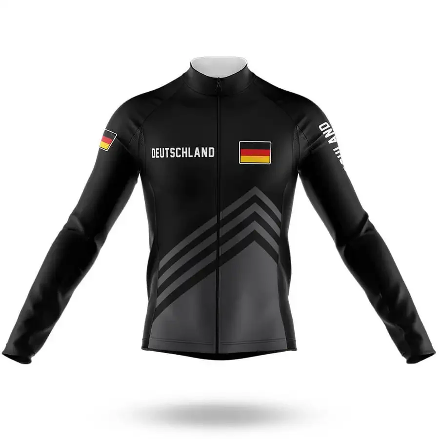 Winter Fleece Thermisch Germany Nationale Team Alleen Ropa Ciclismo Wielertrui Wielerkleding Maat XS-4XL