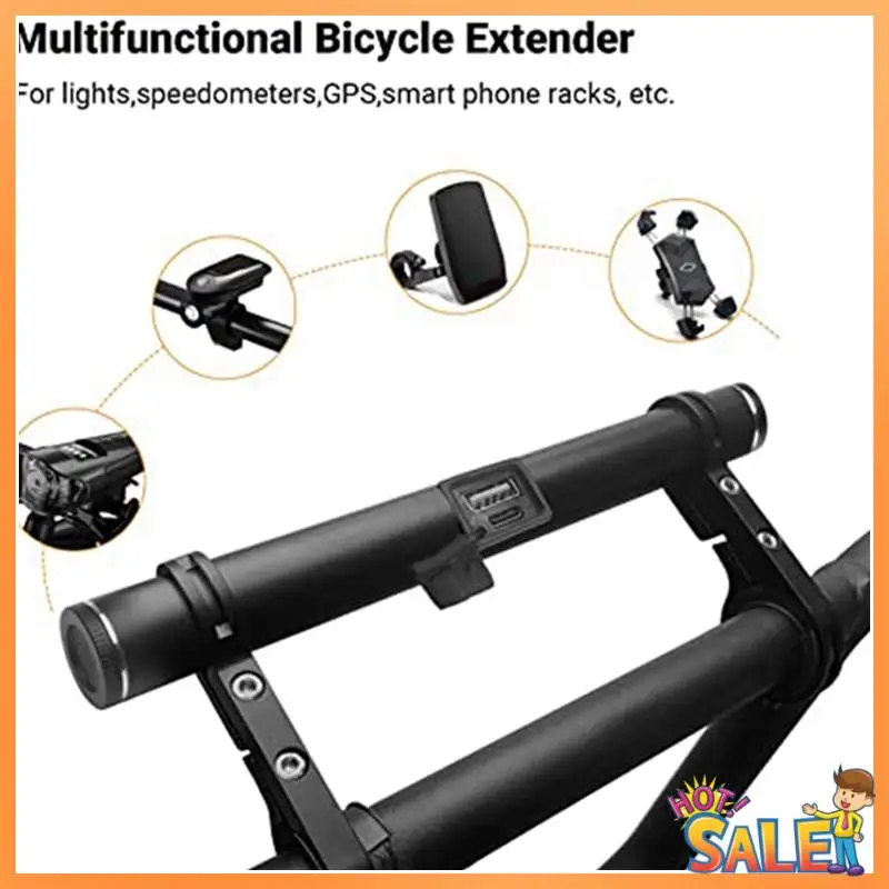 

USB Rechargeable Bicycle Handlebar Extender Part 7.8 Inches (About 20.0 Cm) Built-In 4000 Mah Bicycle Phone Charger