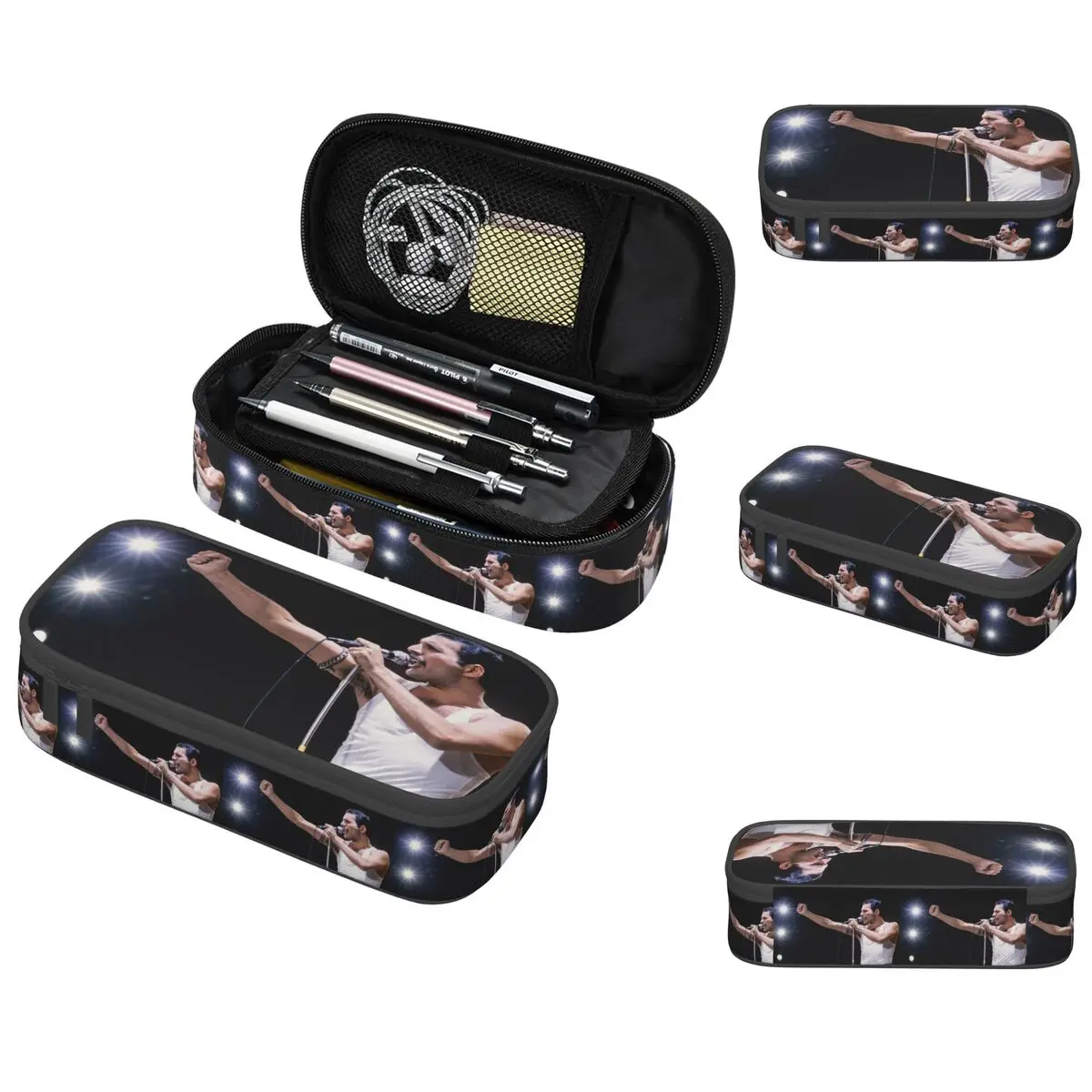 Queen Freddie Mercury (10) Pencil Case for Kids School Pen Box Pencil Bag Stationery Supplies Pen Holder Bag