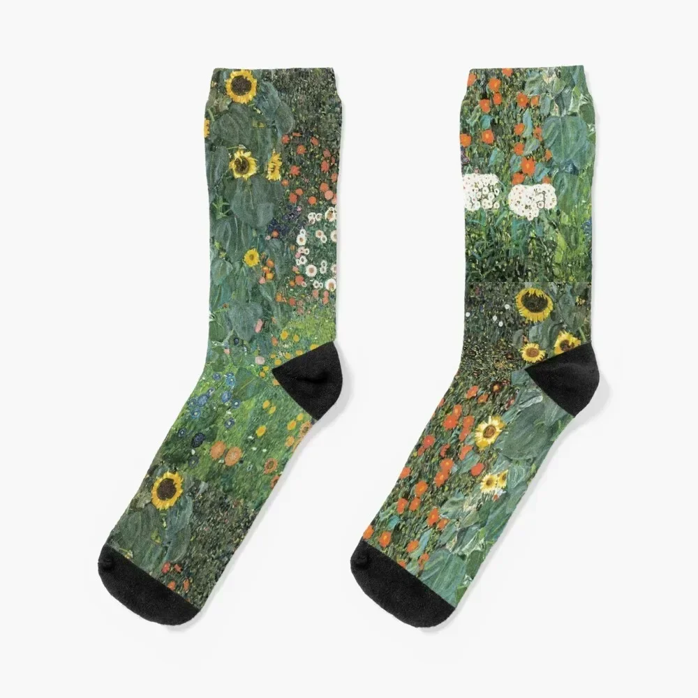 Gustav Klimt - The Sunflower Socks New year's Climbing funny gift shoes Women Socks Men's