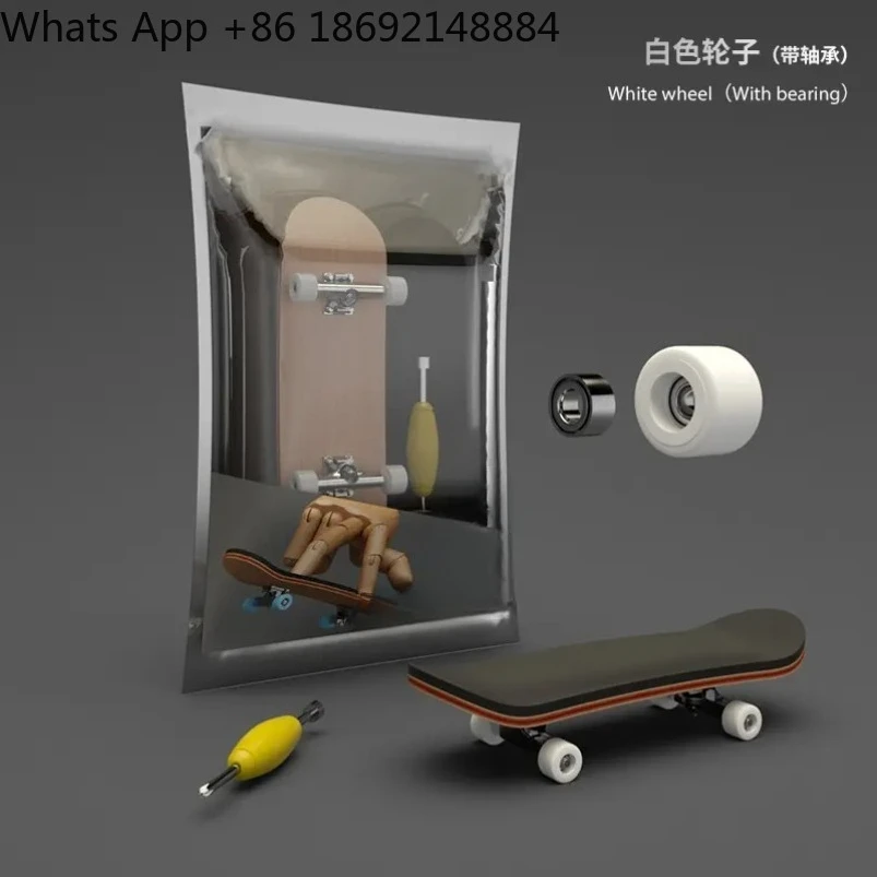 

With bearings, mini finger skateboard boy bearing wheel fingertip double warping plate spot fast delivery
