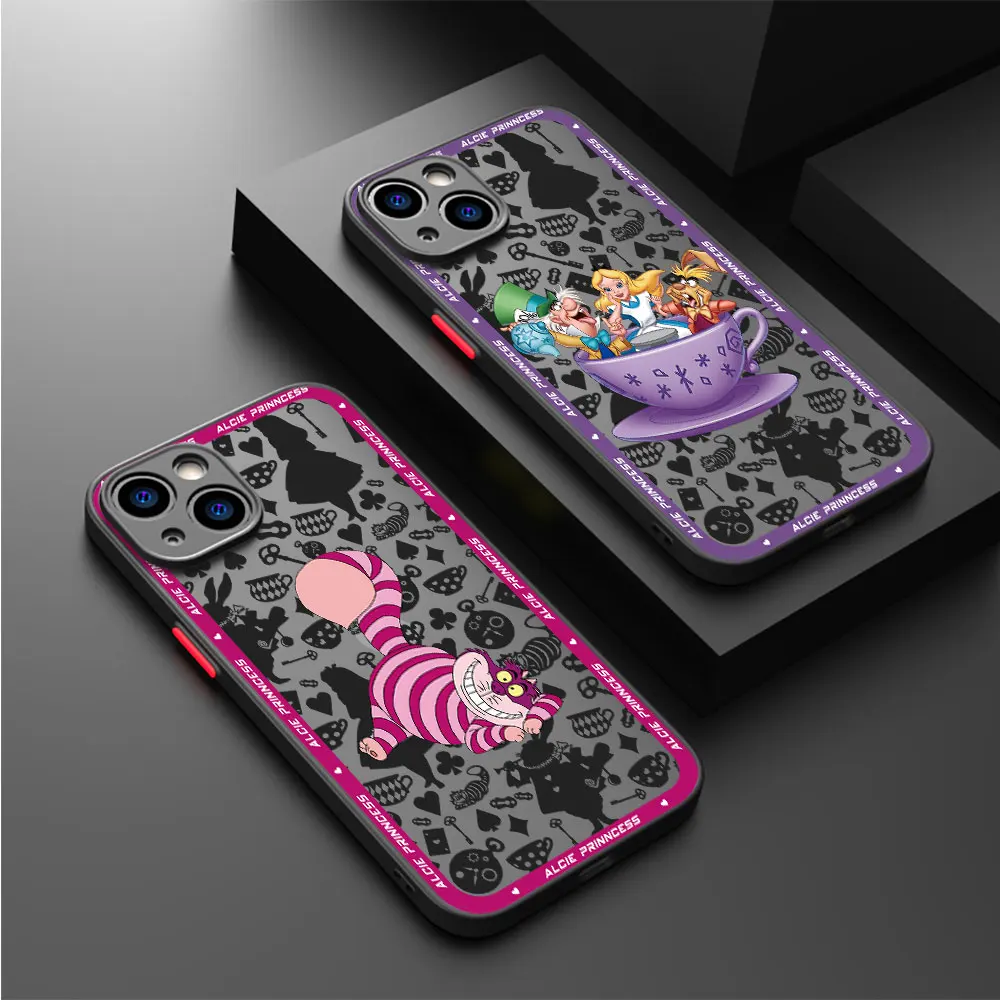 Shockproof Case for Xiaomi Redmi Note 9 11T 10 Pro 9S 11 Pro 10S 12 13 Pro 12S 11S 9T Disney Alice in Wonderland Cute Cover