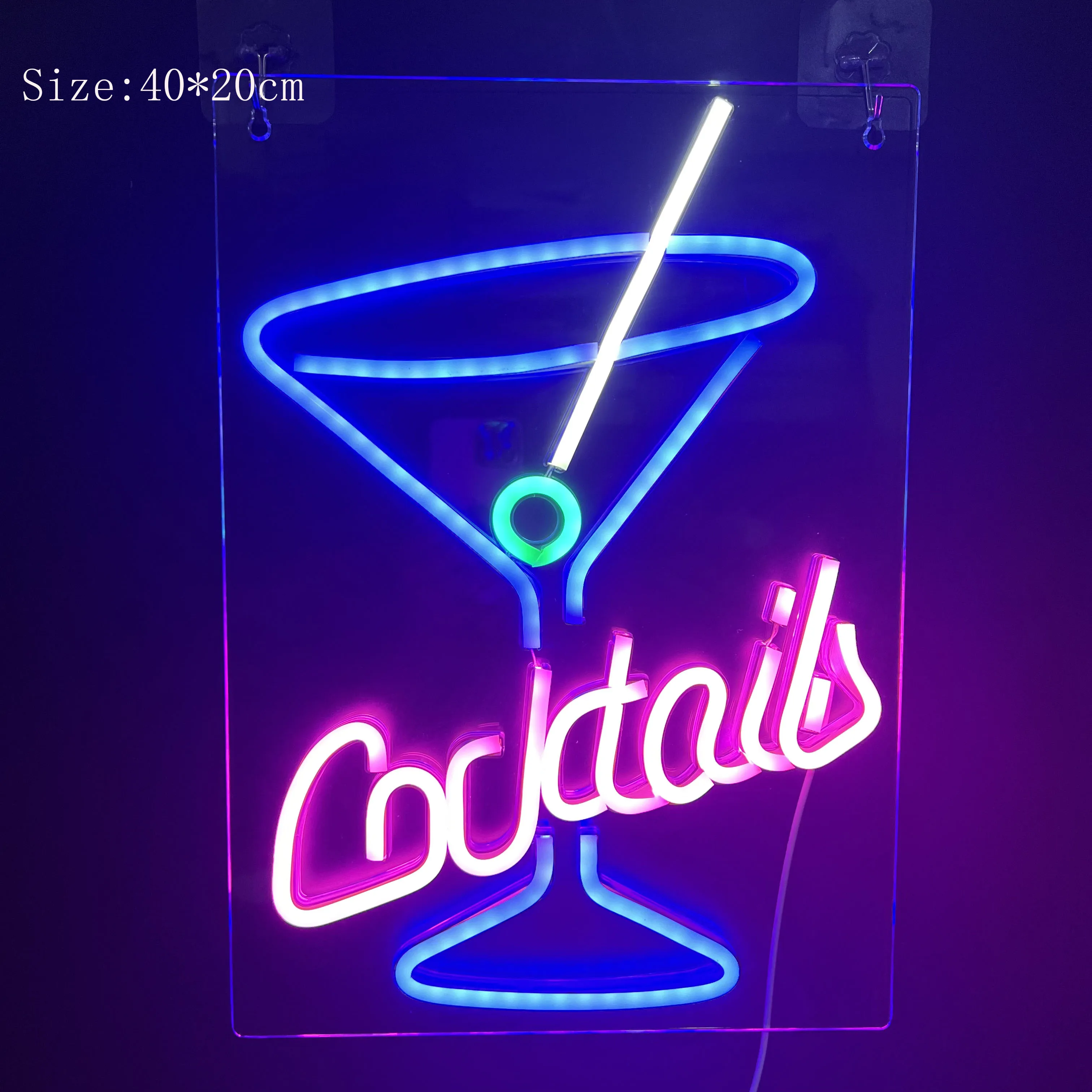 Cocktails Beer LED Neon Sign Wall Decor For Beer Bar Store Pub Club Nightclub Birthday Party Decorative Neon Night Light