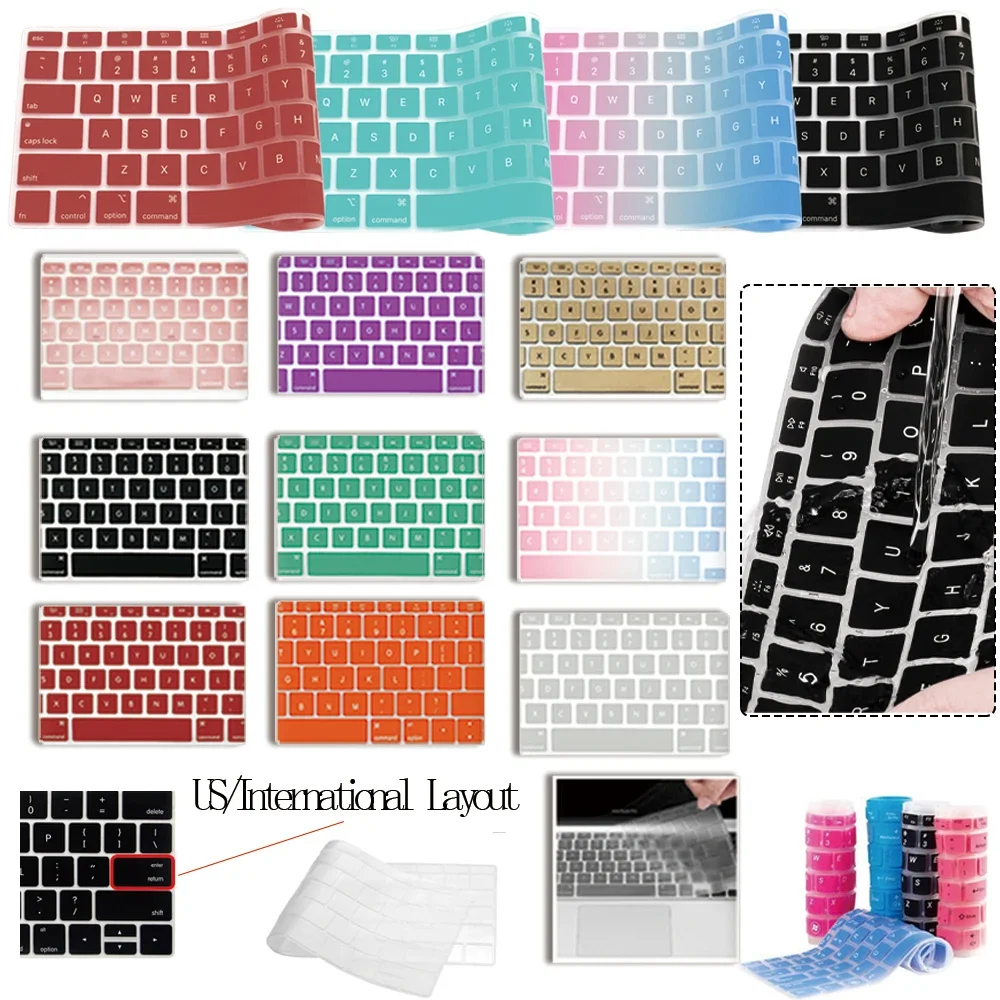 

Protective Film for Laptop Keyboard, Silicone Film for Macbook Pro 13" 2020/Pro 13" (M1) 2020/Pro 16" A2141 Keyboard Covers