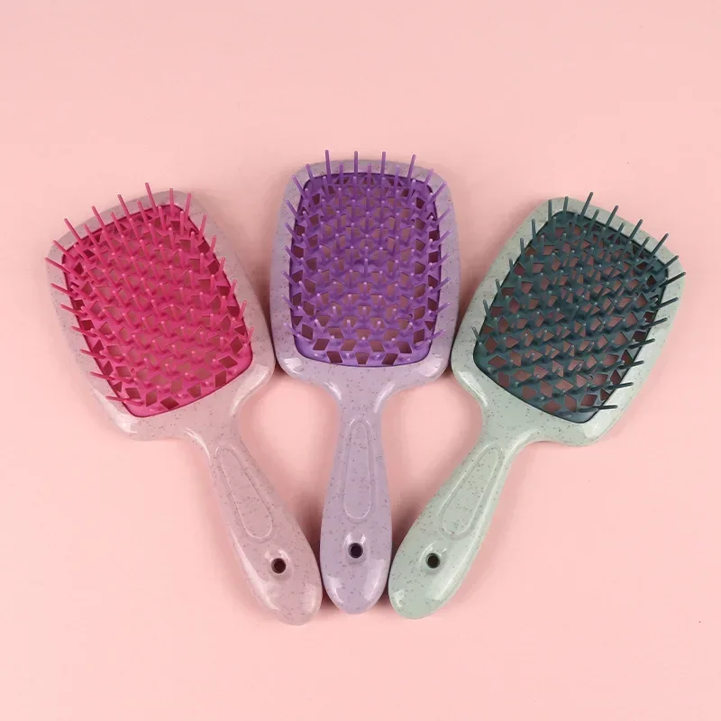 Square Grid Hollow-out Massage Comb Anti-static Dry and Wet Dual Use Fluffy Hair Home Hair Styling Combs Detangling Hair Brushes