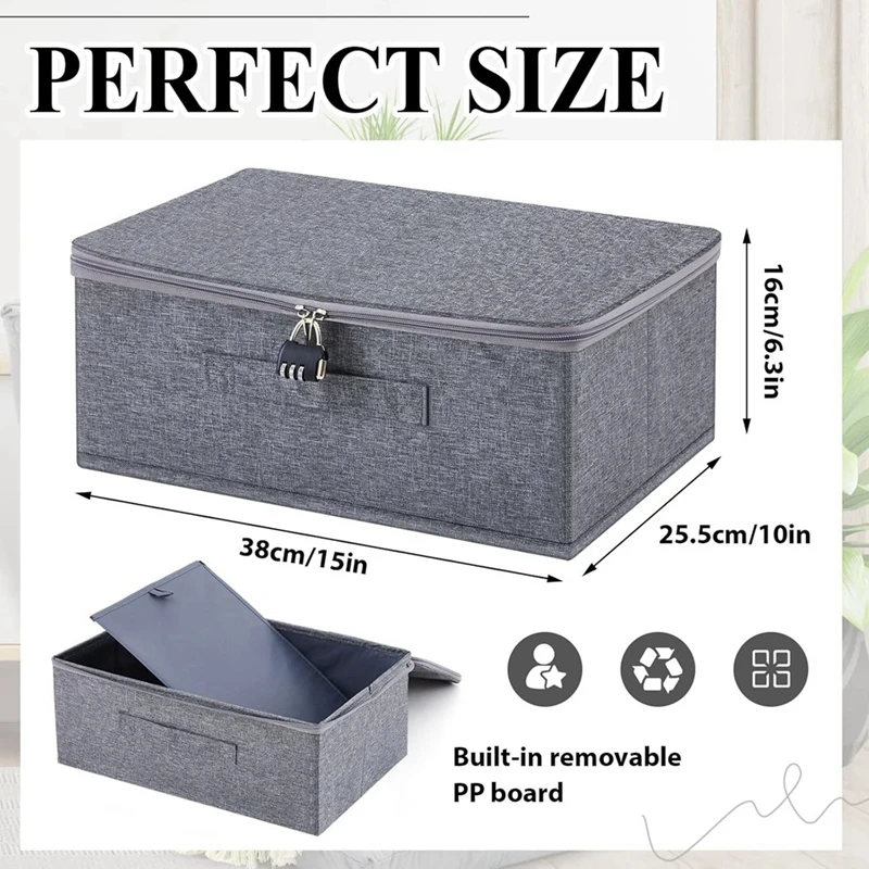 Discreet Lockable Adult Toy Bag Storage Organizer Toy Bag Storage Bins Case with Zipper Lid 15x10x6.3 Inches-A09G