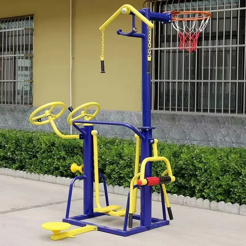 2025 Hot Sale Dual Rider Elliptical Trainer & Waist Twister - Heavy-Duty Anti-Slip Steel Outdoor Gym Equipment