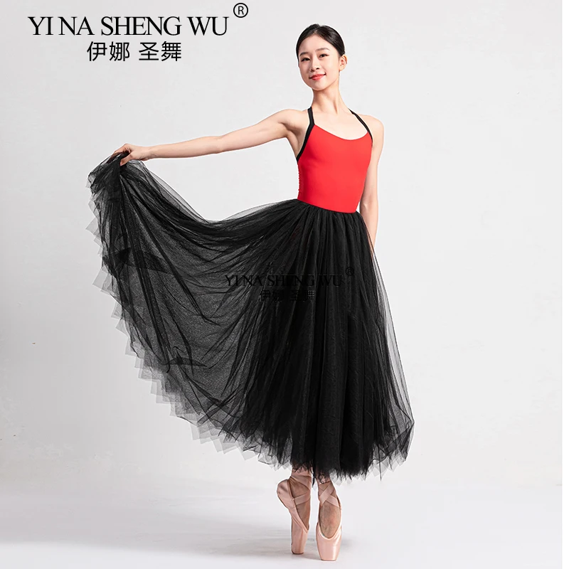 French Sansha Dance Practice Dress Adult New Neck Hanging Ballet Jumpsuit Advanced Strap Body Gymnastics Dress Female