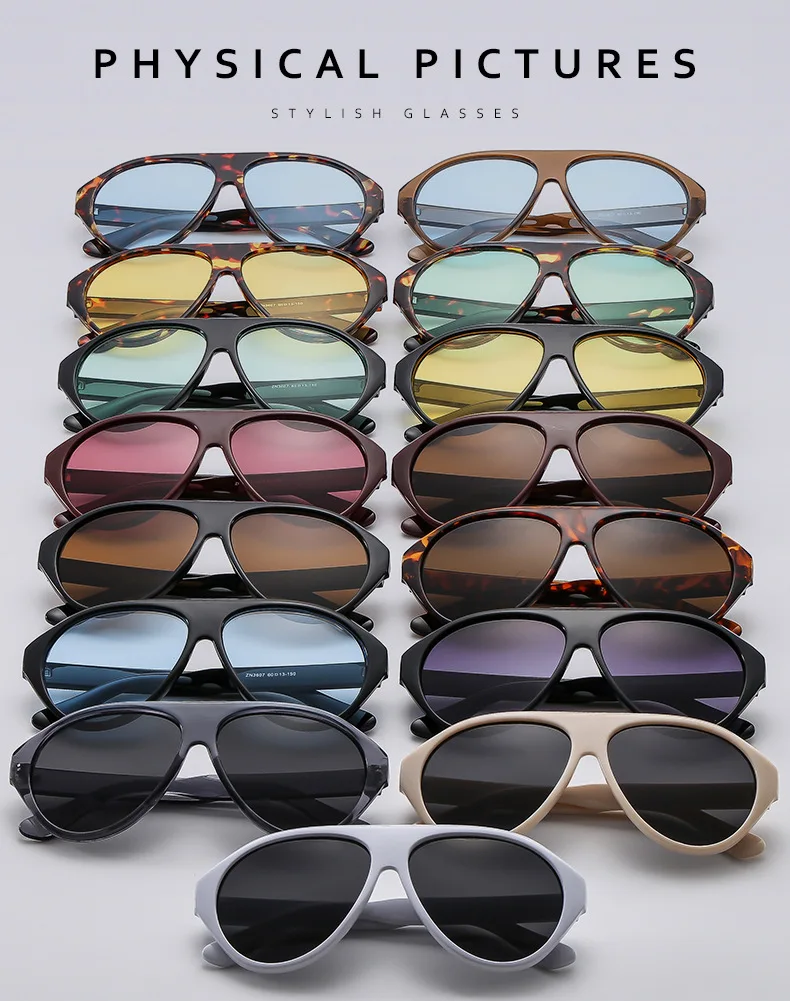 Vintage Markendesigner Flat-Top Piloten-Sonnenbrille für Damen und Herren, Beliebte Luxus-Sonnenbrille, Punk Outdoor-Fahrbrille, UV400-Schutz – Detail 5