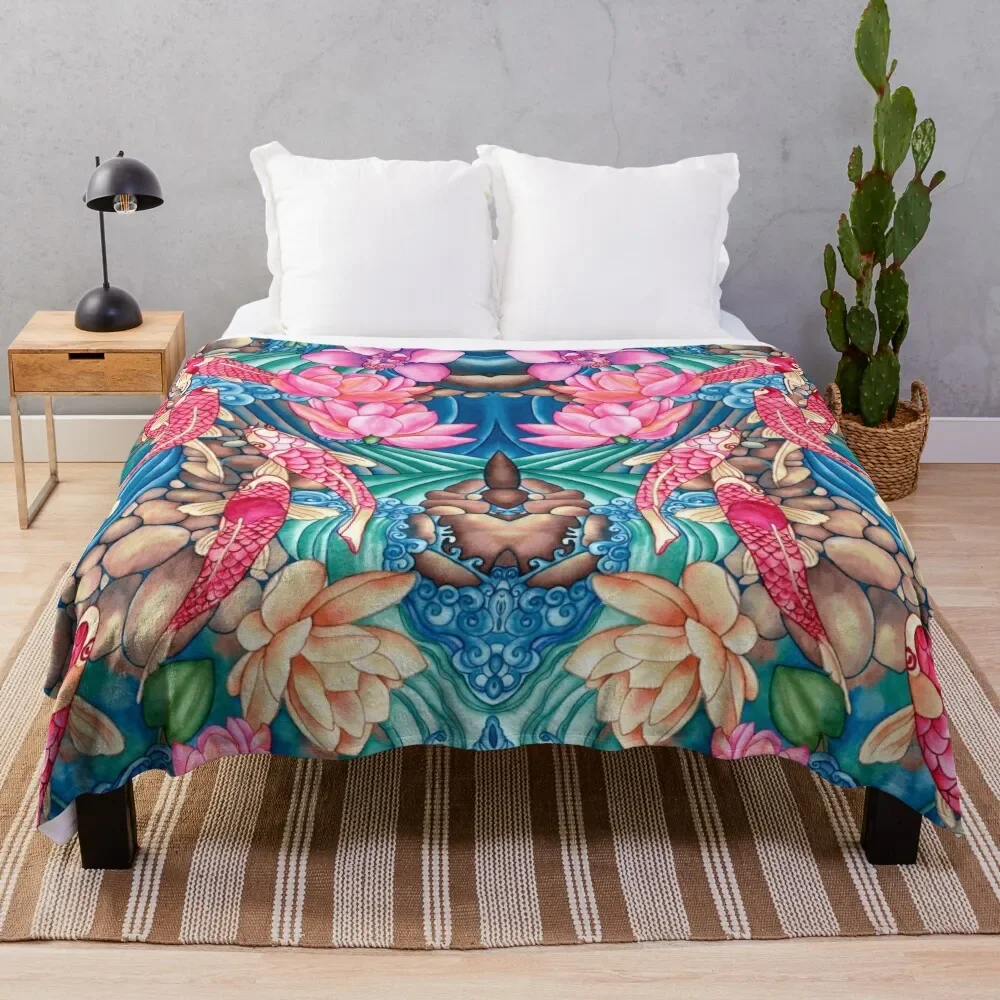 

Koi Pond Throw Blanket Fluffy Shaggy Luxury St Blankets