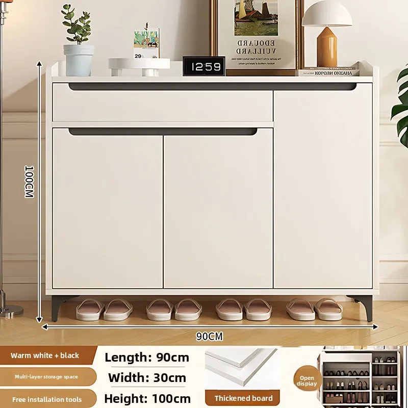 Firm Shoe Cabinet Household Door Storage Cabinet Integrated Against The Wall Locker Entrance Shoe Rack Factory