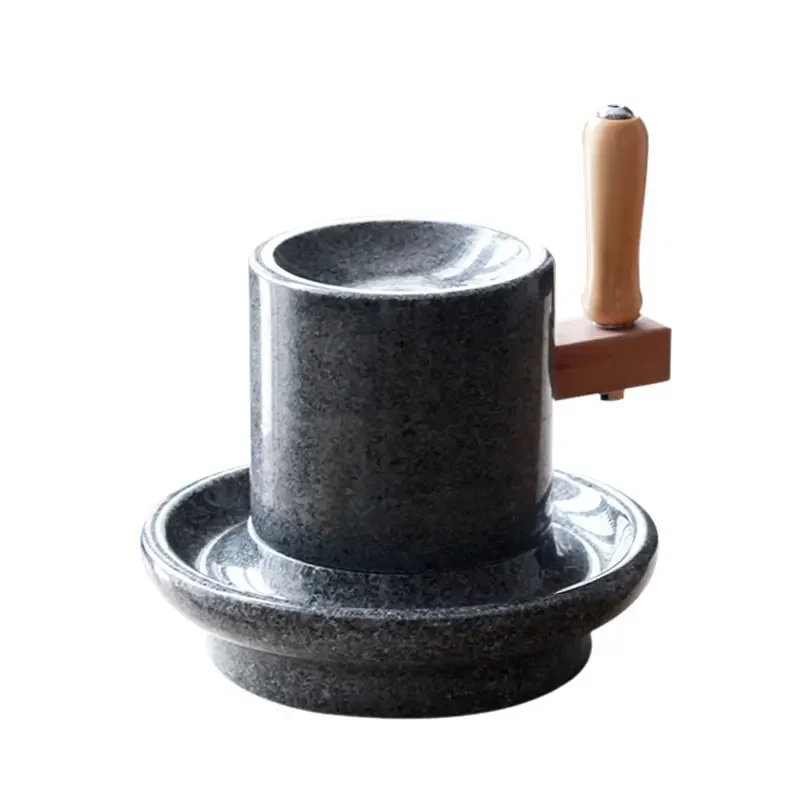 Natural Stone  Powder Tea Mill Matcha Stone Song Dynasty Ordered Tea Ceremony Powder Hand Mill