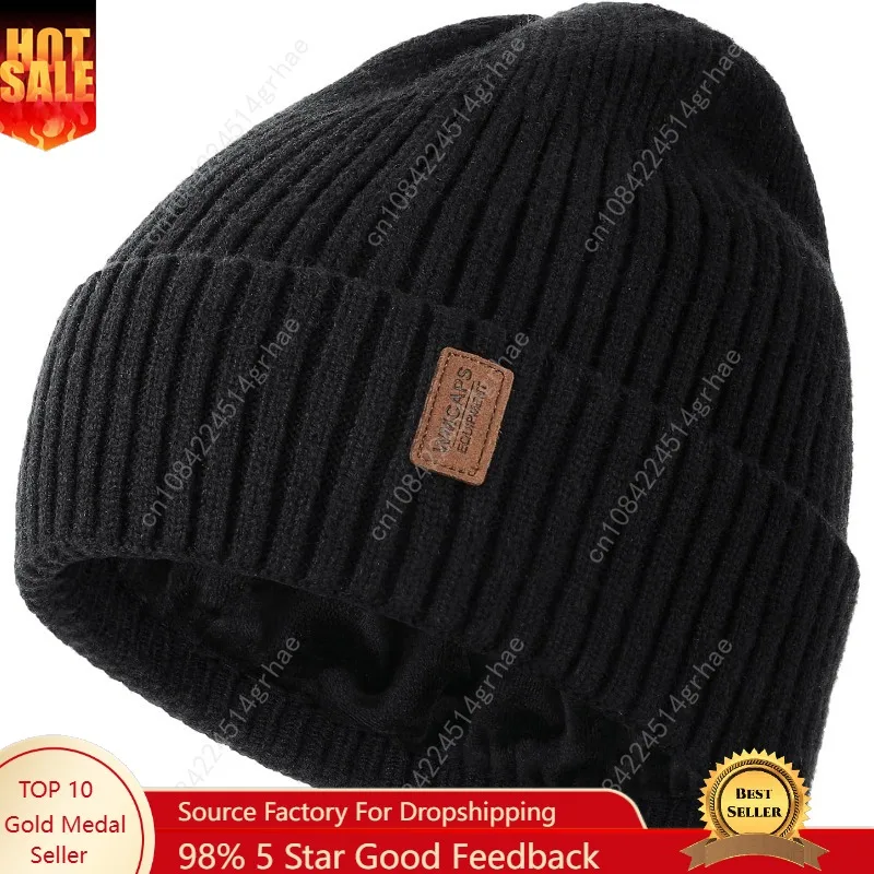 

Wmcaps Warm Beanie for Men Women, Fleece Lined Beanie Warm Winter Caps Unisex Fashion Knit Cuffed Cap