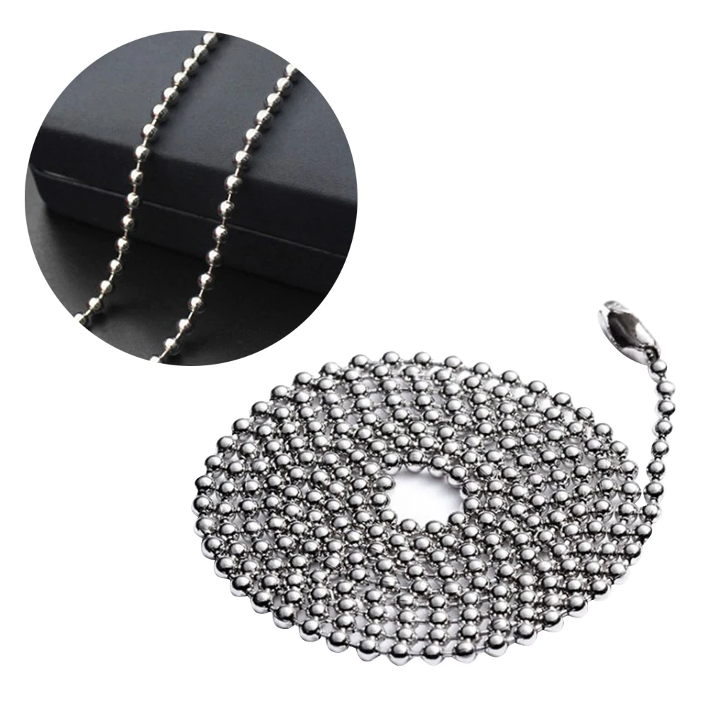 

Stainless Steel Chain Necklace Keychain Adjustable Length Dog Long Ball Chain Tag Pendant DIY Accessories