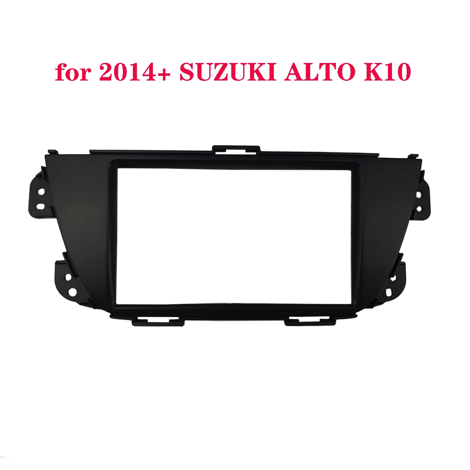 Facia de coche de doble Din para 2014 + SUZUKI ALTO K10 Radio DVD estéreo CD Panel Dash Kit embellecedor Fascia placa frontal marco consola bisel