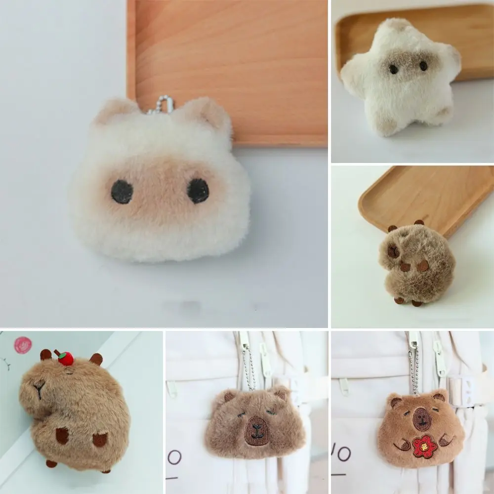 Desenhos animados Plush Cat Keychain, Corrente chave do carro animal bonito, Brinquedo de boneca pingente, Presente pequeno