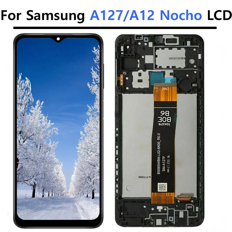 Tested Origina A127 Screen For Samsung Galaxy A12 Nacho LCD A127F LCD Display Touch Screen Digitizer Assembly