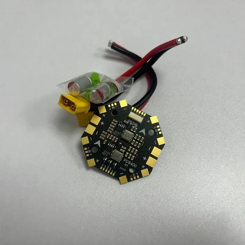 

PDB400 Quadcopter Fixed Wing Crossing Drone Power Distribution Board Ammeter 6-8S High Current