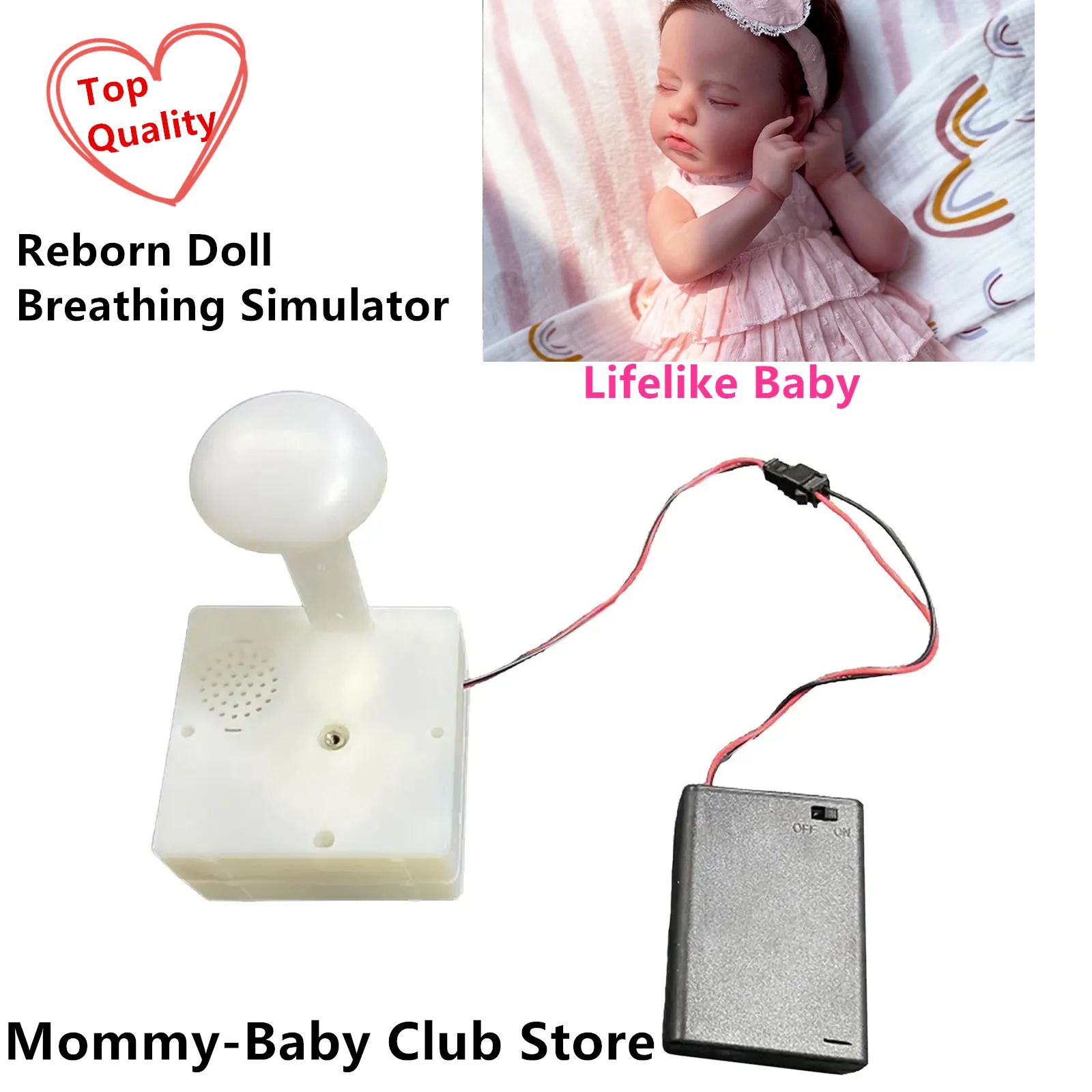 Reborn Doll Breathing Simulator Baby Doll Breathing Simulator Soothing Sleeping Companion Newborn Gift Lifelike Baby Girl Dolls