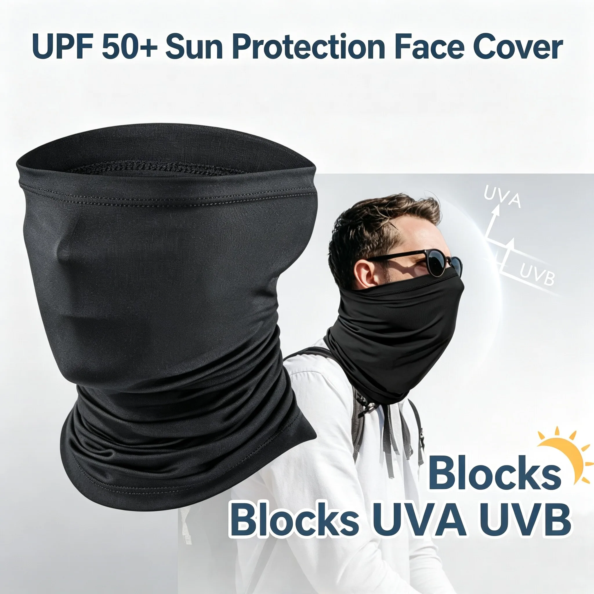 Lightweight Balaclava Face Mask UV Protection Wind Dust Shield Breathable Headwear for Motorcycle Cycling Driving Sports