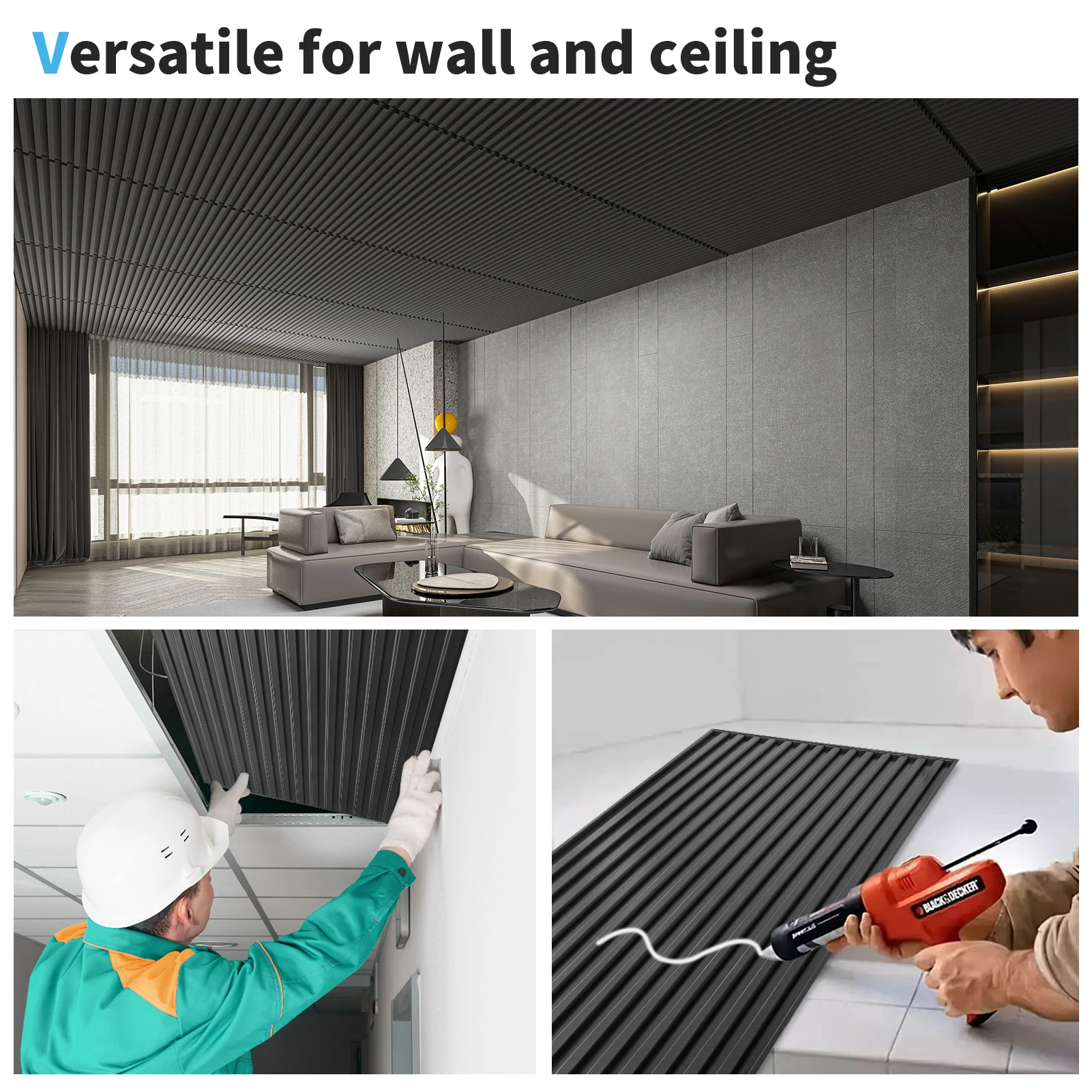 Art3d 12-pack pat Design 3D ألواح الحائط لديكور الحائط الداخلي، 2x4 FT PVC بلاط السقف المزخرف
