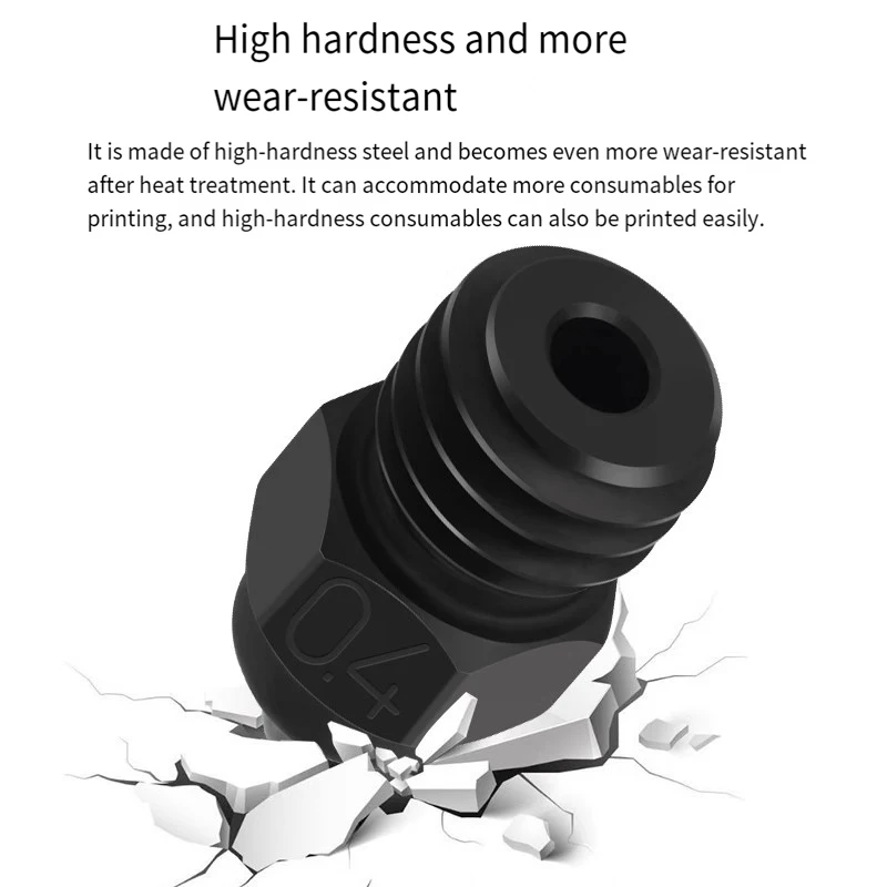 تصلب الصلب النحاس النحاس مطلي ثقب واحد فوهة مقاومة درجات الحرارة العالية لملحقات الطابعة ثلاثية الأبعاد CR-6 SE أندر 3/5 #2