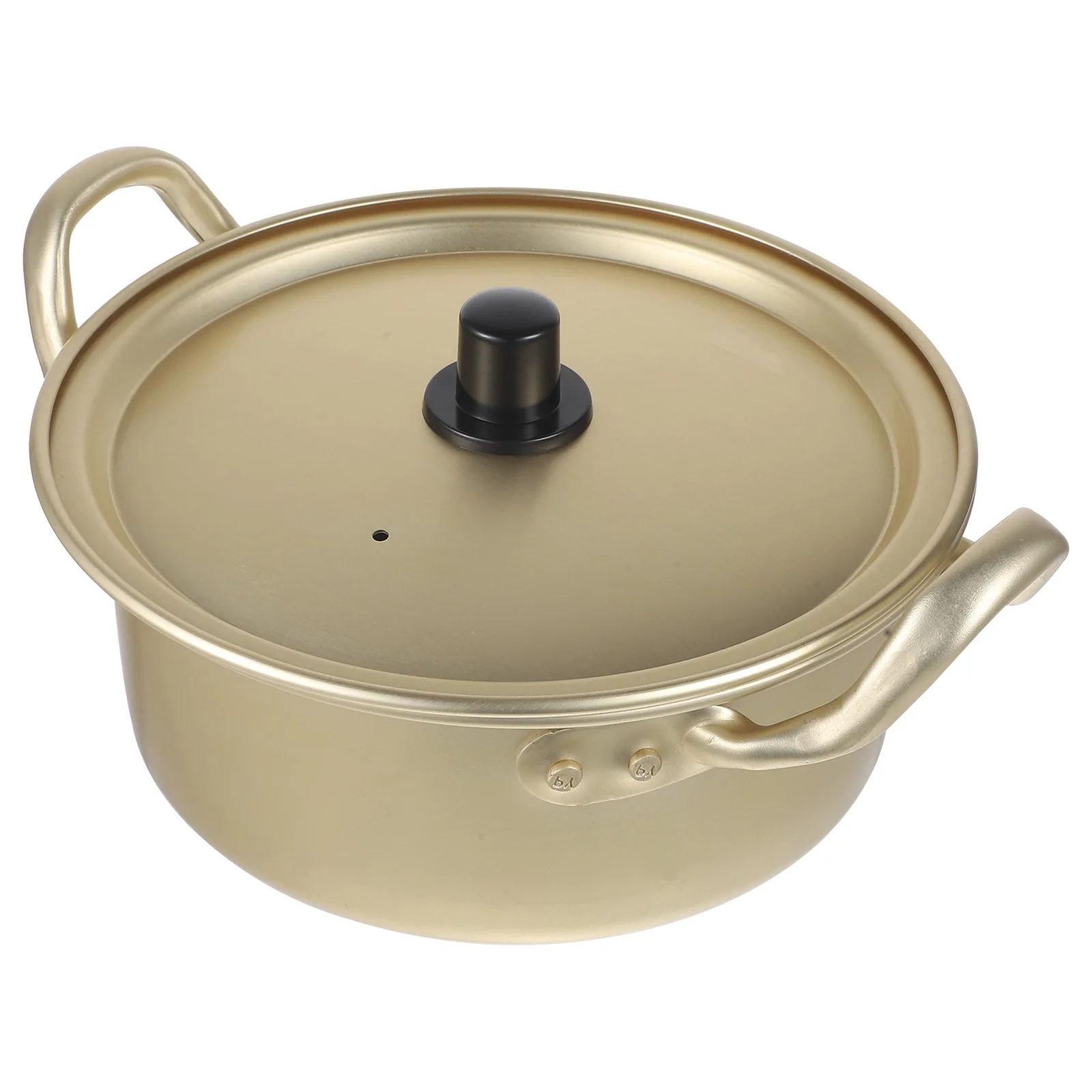 

Aluminum Cooking Pot Multi-function Open Fire Heating Health Stew Instant Noodle Bowl Ergonomic Handle for Family
