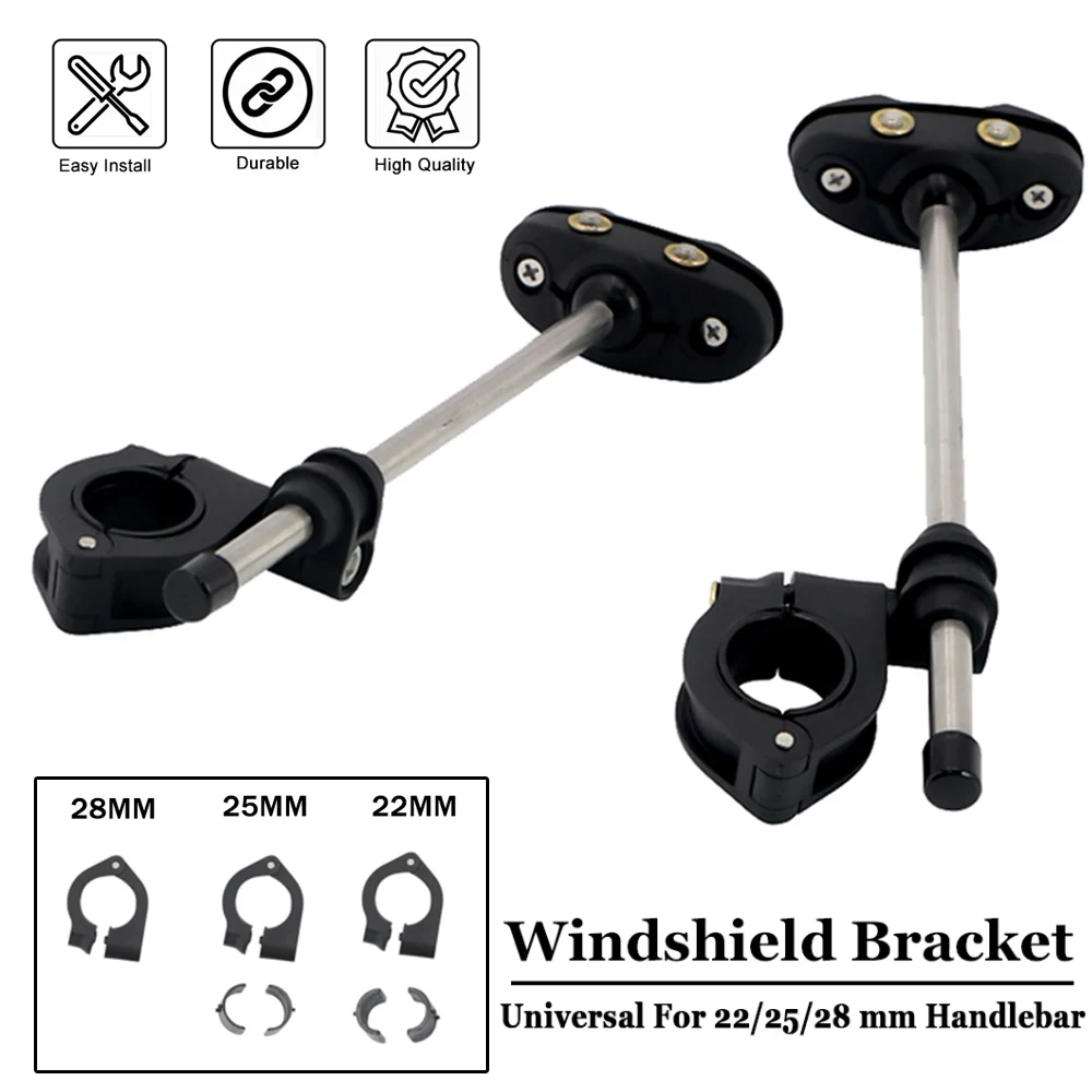 Adjustable Windshield Mount Kits Windscreen Bracket Universal For Motorcycle With 22MM 25MM 28MM Handlebar For F800R For CB1300