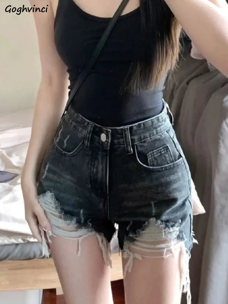 

Джинсовые шорты женские однотонные с высокой талией индивидуальные облегающие шорты весенние в корейском стиле прямые пикантные универсальные дышащие женские уличные шорты