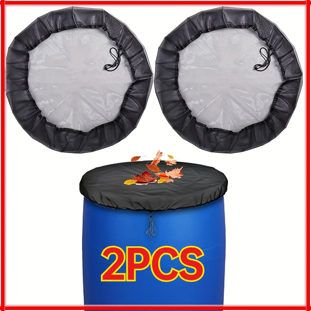 2PCS Mesh Cover Netting for Rain Barrels Water Collection Buckets Tank Raindrop Harvesting Tool Anti-Mosquito Water Protection