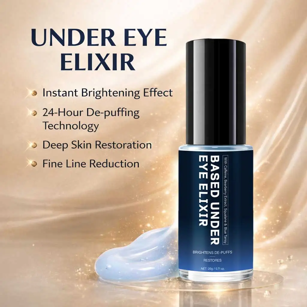 Koffein-Augen-Elixier, Aufhellt, Entstellt Schwellungen & Revitalisiert die Augenpartie, 24-Stunden-Entstauungs-Augenserum gegen Augenringe & Feine Linien