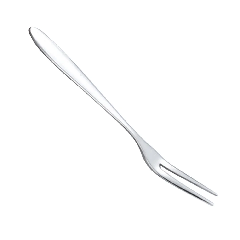 5 Pcs Serving Utensils Stainless Steel Fruit Fork Forks Silverware Dessert Cake Food Child