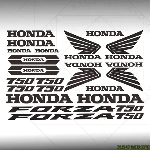 Honda Motorcycle Stickers FORZA 750 Logo Decal Waterproof