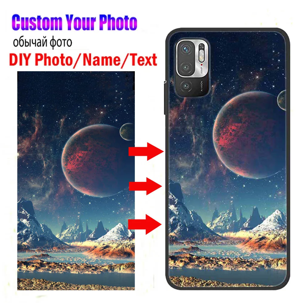 Customized Silicone Cases for Xiaomi Redmi Note 10 5G 10T 11 10 9 4G Note 13 12 Pro Plus 12S 10S 11S 9S 9T Photo Cover DIY Image