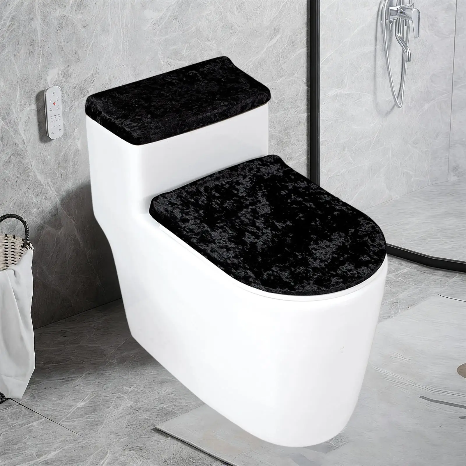 

Крышка для унитаза и аксессуары для крышки бачка унитаза: простое обслуживание, комфортный декор для ванной комнаты, полиэстер